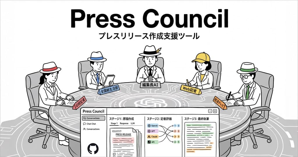 天才エンジニアが作ったLLM Councilを魔改造してプレスリリース作成ツールを作ってみた