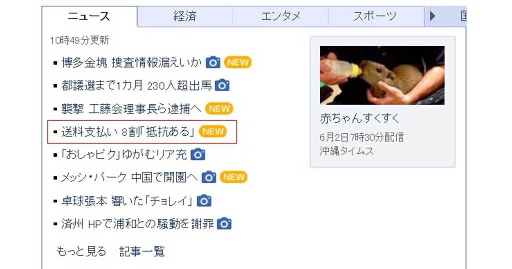 調査PRのヤフートピックス掲載事例