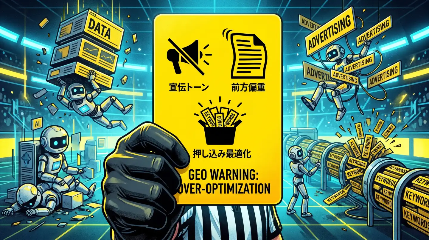 やりすぎ注意。前方偏重・宣伝トーン・押し込み最適化へのイエローカード